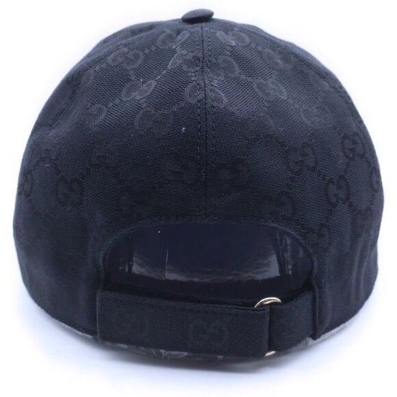 Gucci GG Canvas Logo Baseball Cap Hat Black main image 7